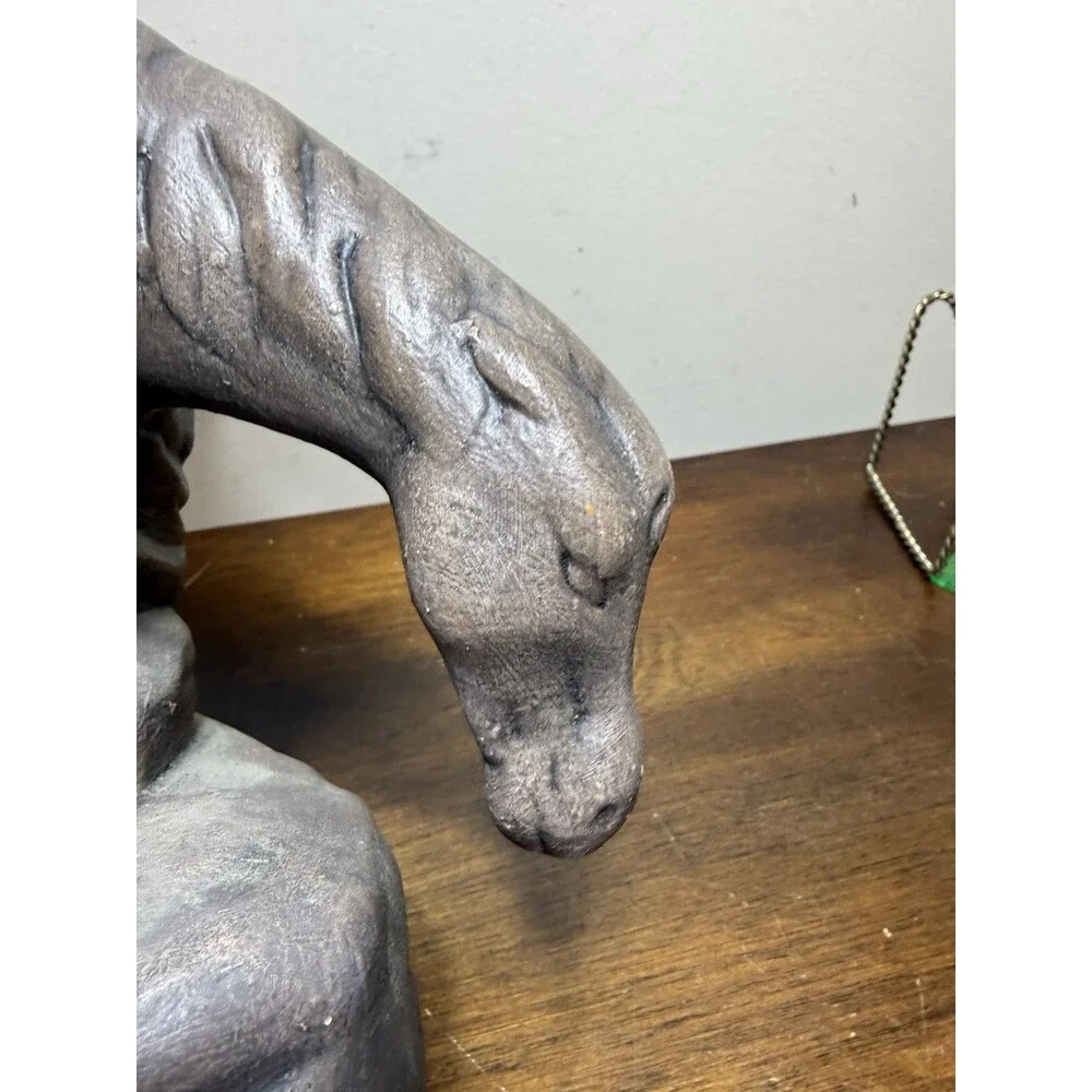 Vintage End Of Trail Native American Indian Horse Ceramic Handpainted 1979